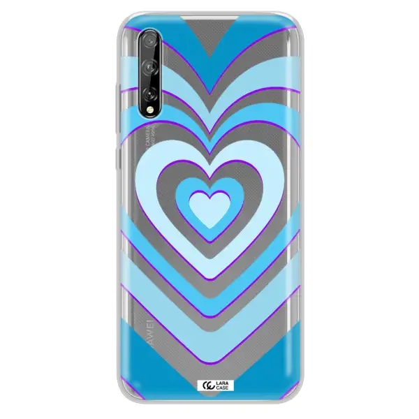 Blue Heart Huawei P Smart S Clear TPU Case