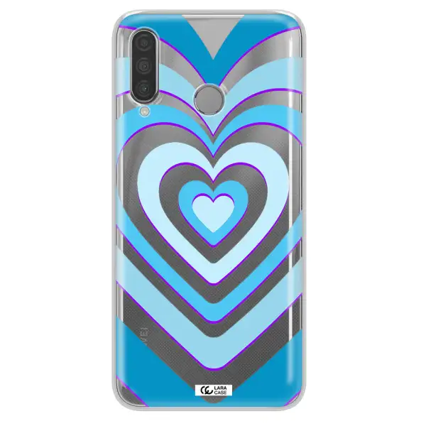 Blue Heart Huawei P30 Lite Clear TPU Case