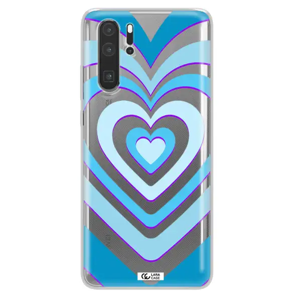 Blue Heart Huawei P30 Pro Clear TPU Case