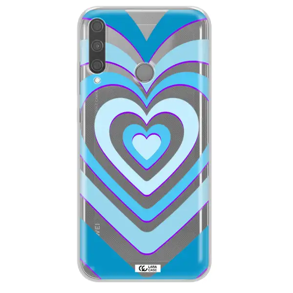 Blue Heart Huawei P40 Lite E Clear TPU Case