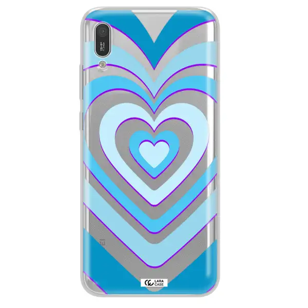 Blue Heart Huawei Y6 Pro 2019 Clear TPU Case