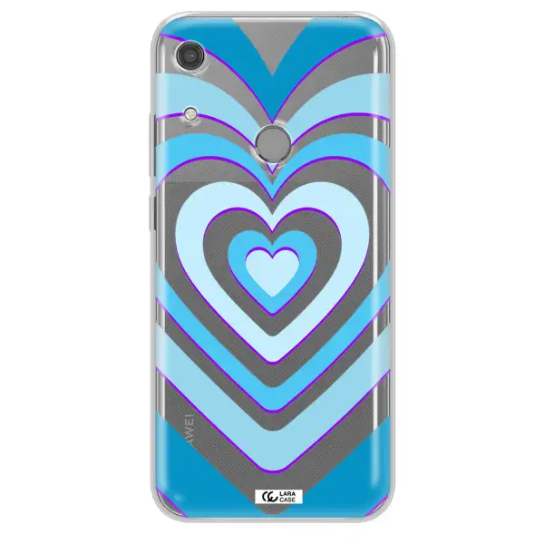 Blue Heart Huawei Y6S Clear TPU Case
