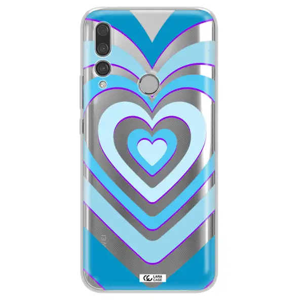 Blue Heart Huawei Y9 Prime 2019 Clear TPU Case