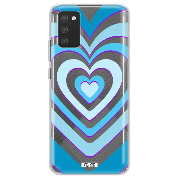 Blue Heart Samsung A02S Clear TPU Case