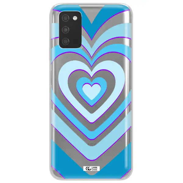 Blue Heart Samsung A03S Clear TPU Case