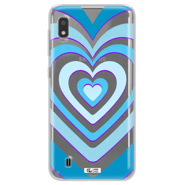 Blue Heart Samsung A10 Clear TPU Case