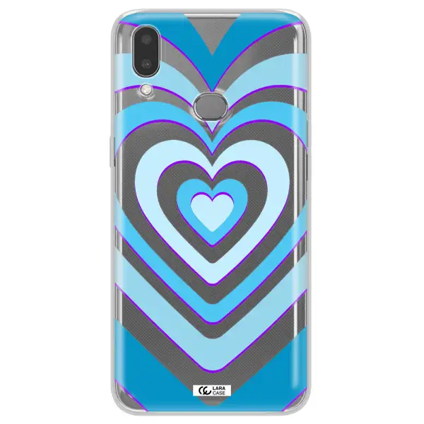 Blue Heart Samsung A10S Clear TPU Case