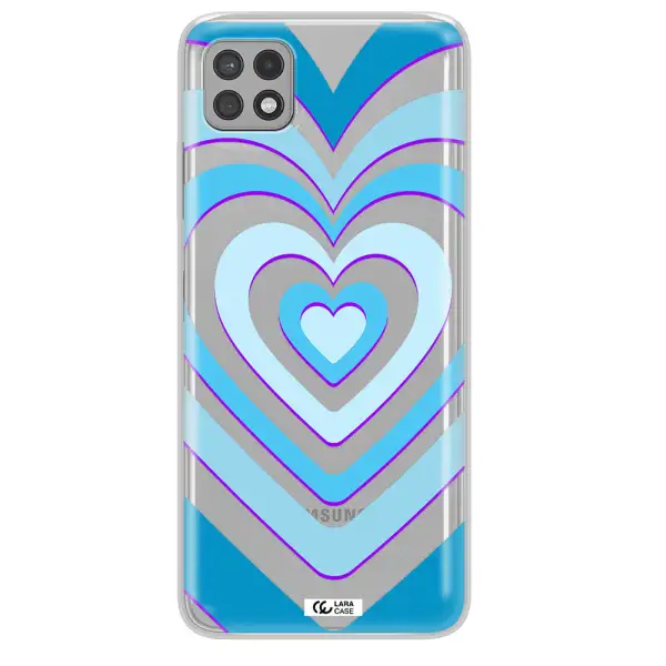 Blue Heart Samsung A22 5g Clear TPU Case