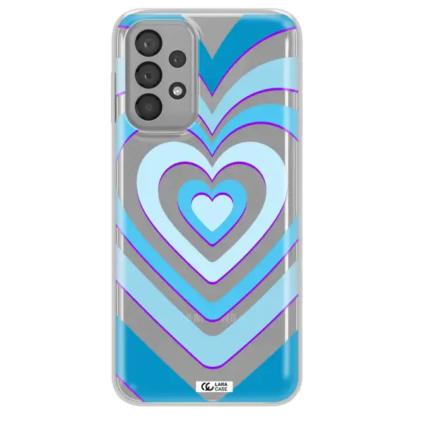 Blue Heart Samsung A33 Clear TPU Case