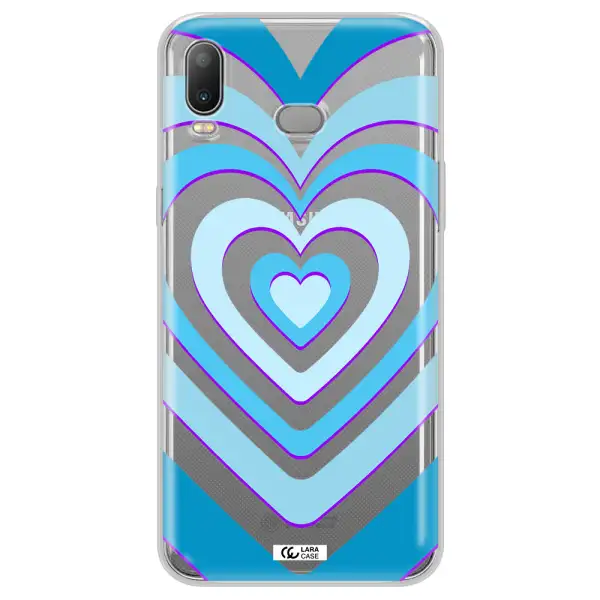 Blue Heart Samsung A6S Clear TPU Case