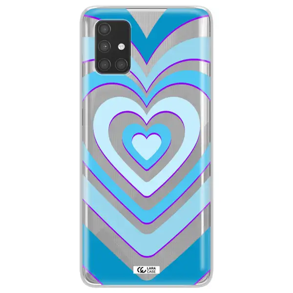 Blue Heart Samsung A71 Clear TPU Case