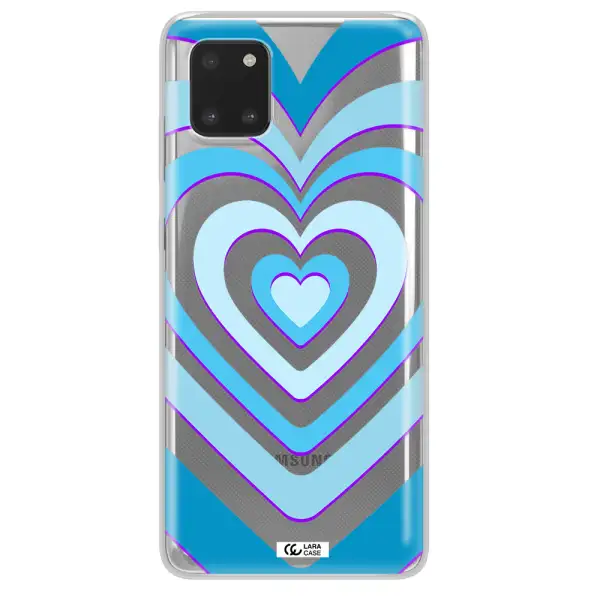 Blue Heart Samsung A81 Clear TPU Case