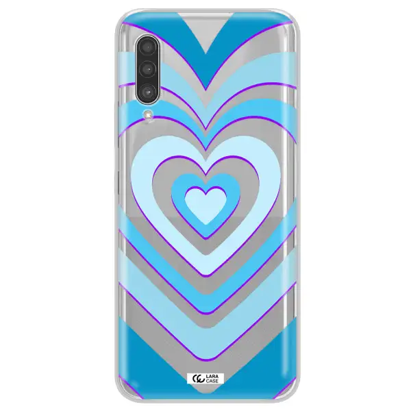 Blue Heart Samsung A90 Clear TPU Case