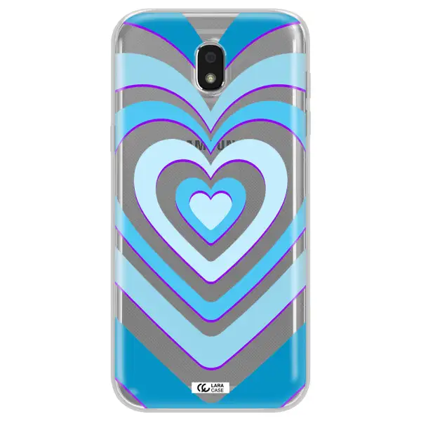 Blue Heart Samsung J5 2017 Clear TPU Case