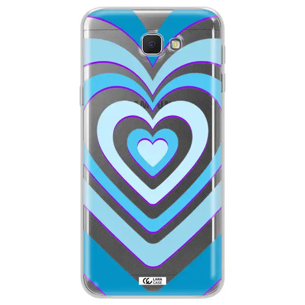 Blue Heart Samsung J5 Prime Clear TPU Case