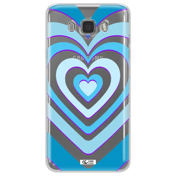 Blue Heart Samsung J7 2016 Clear TPU Case