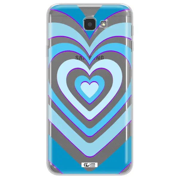 Blue Heart Samsung J7 Prim Clear TPU Case
