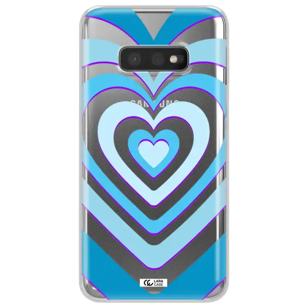 Blue Heart Samsung S10e Clear TPU Case
