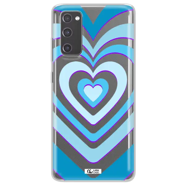 Blue Heart Samsung S20 Fe Clear TPU Case
