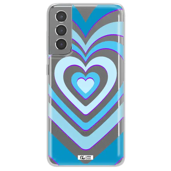 Blue Heart Samsung S21 Plus Clear TPU Case