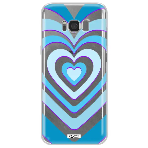 Blue Heart Samsung S8 Clear TPU Case