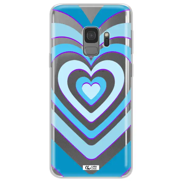 Blue Heart Samsung S9 Clear TPU Case
