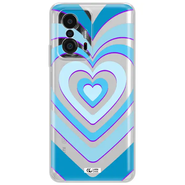 Blue Heart Xiaomi 11T Clear Tpu Case