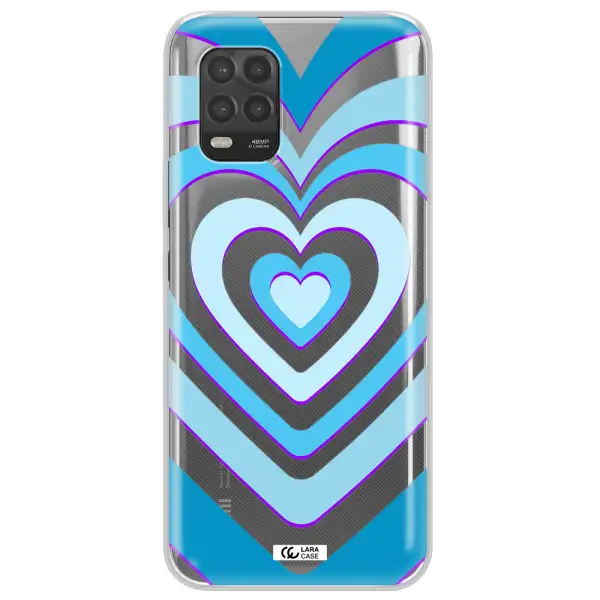 Blue Heart Xiaomi Mi 10 Lite Clear TPU Case