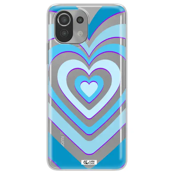 Blue Heart Xiaomi Mi 11 Lite Clear TPU Case