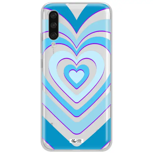Blue Heart Xiaomi Mi A3 Clear Tpu Case