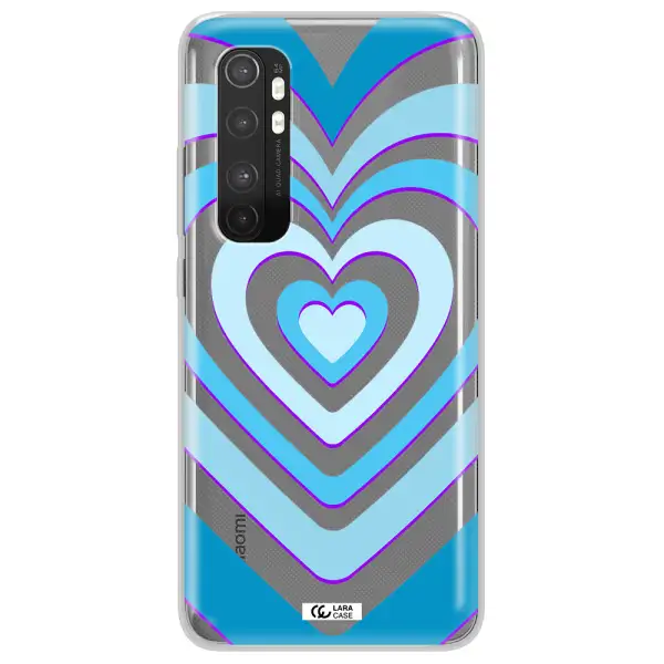 Blue Heart Xiaomi Mi Note 10 Lite Clear TPU Case