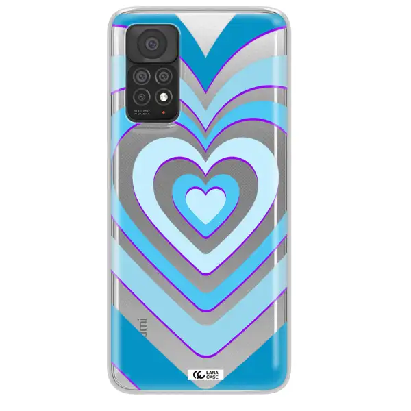 Blue Heart Xiaomi Note 11 Pro Clear TPU Case