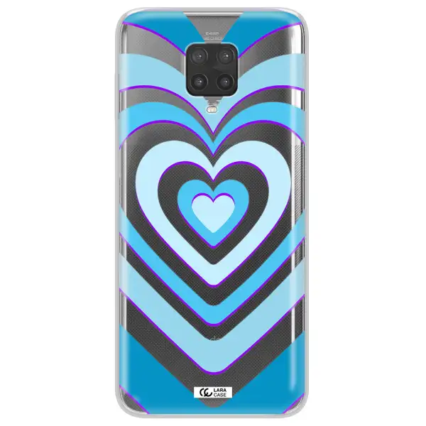 Blue Heart Xiaomi Note 9 Pro Clear TPU Case