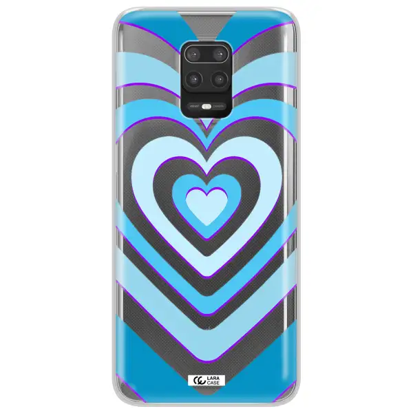 Blue Heart Xiaomi Note 9S Clear TPU Case