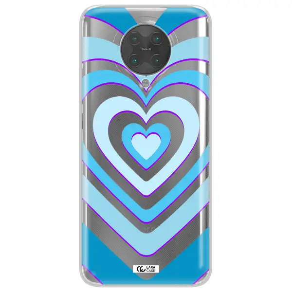 Blue Heart Xiaomi Poco F2 Pro Clear TPU Case