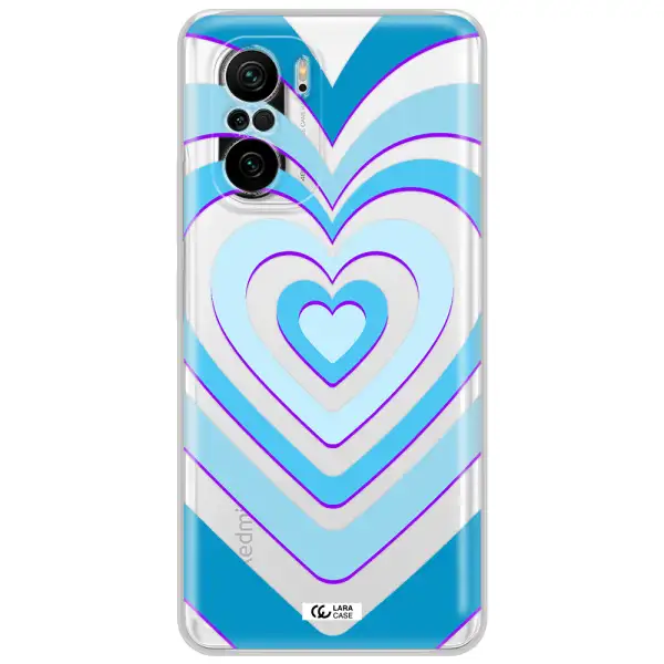 Blue Heart Xiaomi Poco F3 Clear Tpu Case