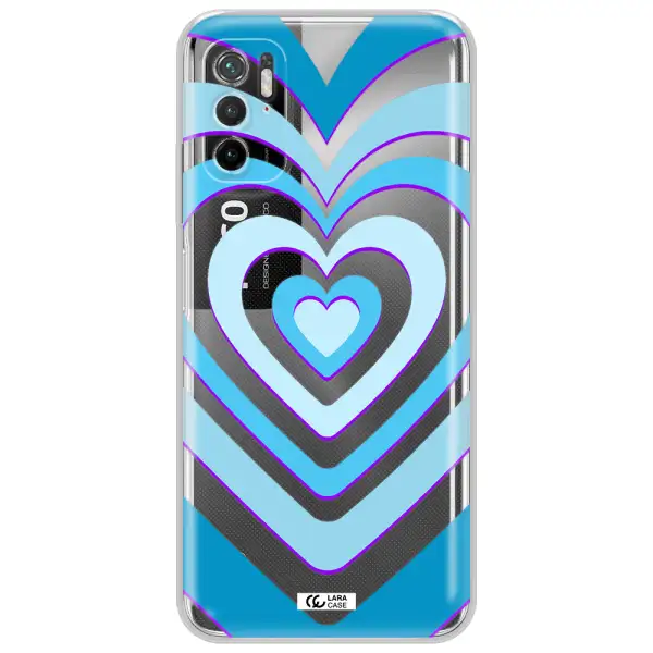 Blue Heart Xiaomi Poco M3 Pro Clear Tpu Case