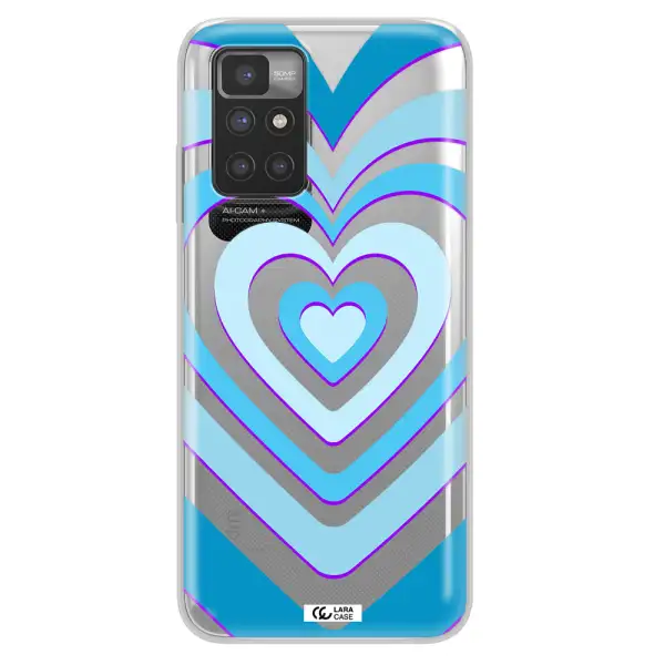 Blue Heart Xiaomi Redmi 10 Clear TPU Case