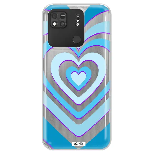 Blue Heart Xiaomi Redmi 10A Clear TPU Case