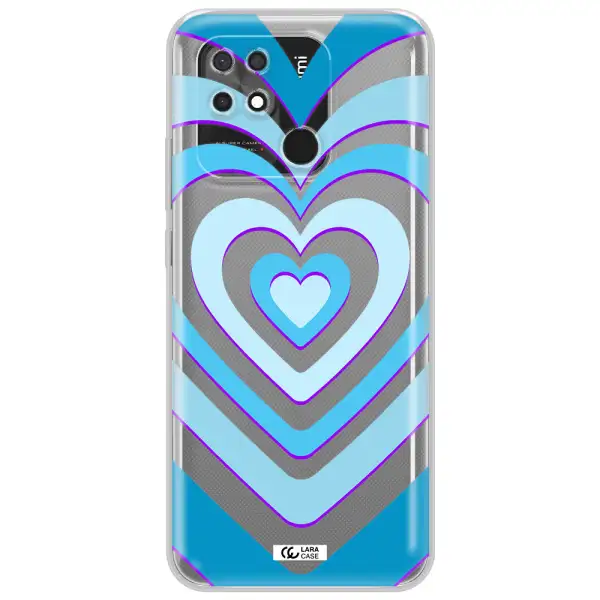 Blue Heart Xiaomi Redmi 10C Clear TPU Case