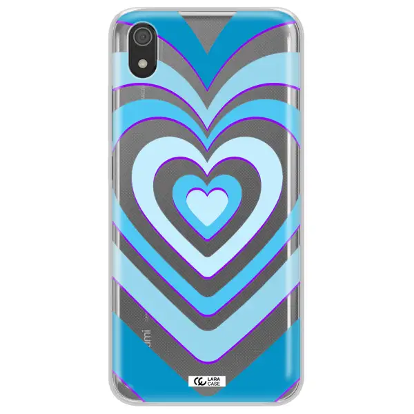 Blue Heart Xiaomi Redmi 7A Clear TPU Case