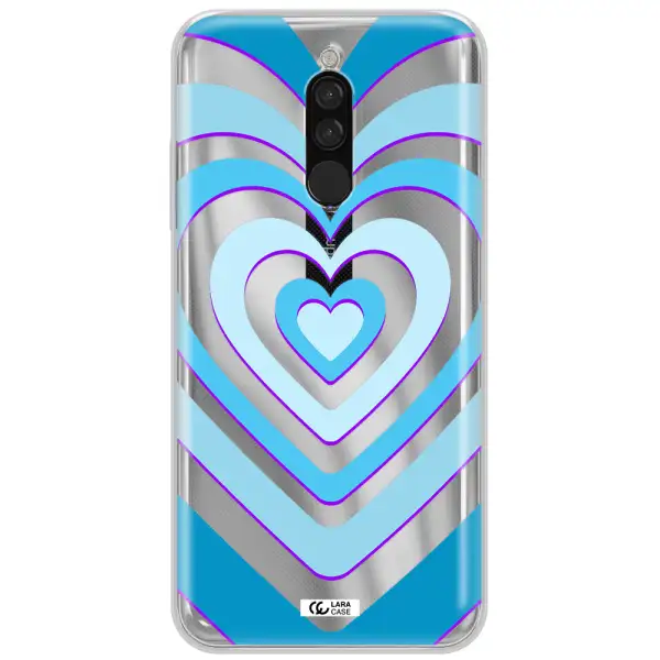 Blue Heart Xiaomi Redmi 8 Clear Tpu Case