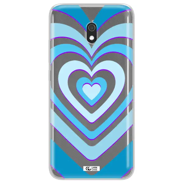 Blue Heart Xiaomi Redmi 8A Clear TPU Case