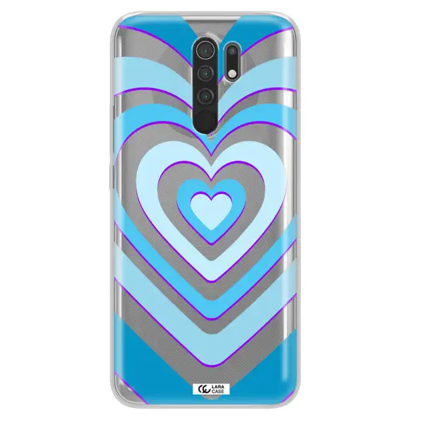 Blue Heart Xiaomi Redmi 9 Clear TPU Case