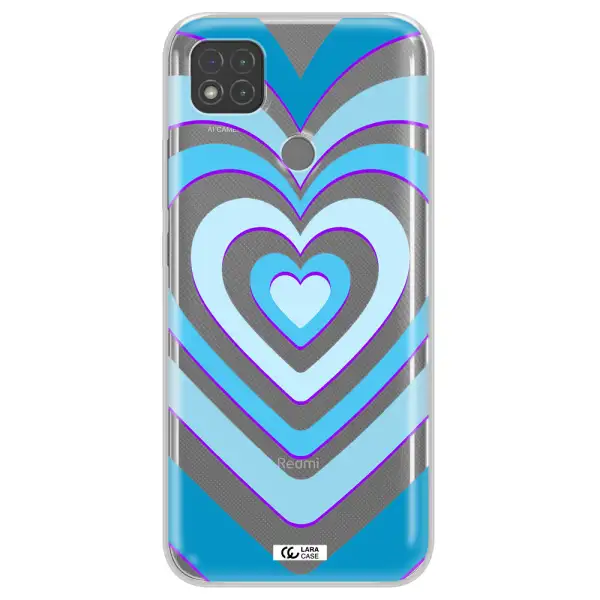 Blue Heart Xiaomi Redmi 9C Clear TPU Case