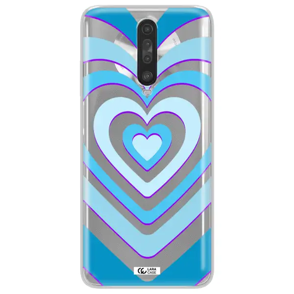 Blue Heart Xiaomi Redmi K30 Clear TPU Case