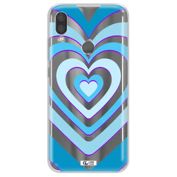 Blue Heart Xiaomi Redmi Note 7 Clear TPU Case