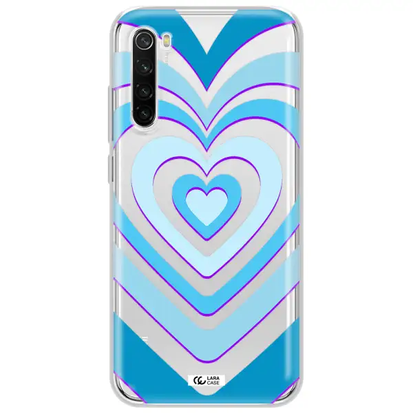 Blue Heart Xiaomi Redmi Note 8T Clear Tpu Case