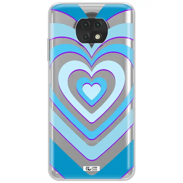 Blue Heart Xiaomi Redmi Note 9T Clear Tpu Case