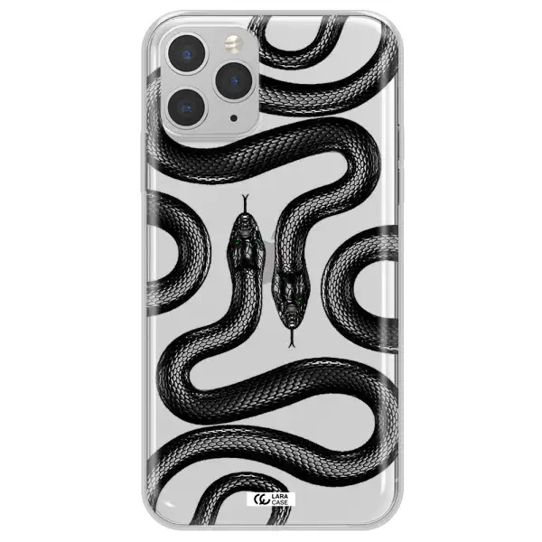 Black Snake Apple iPhone 11 pro max Clear TPU Case